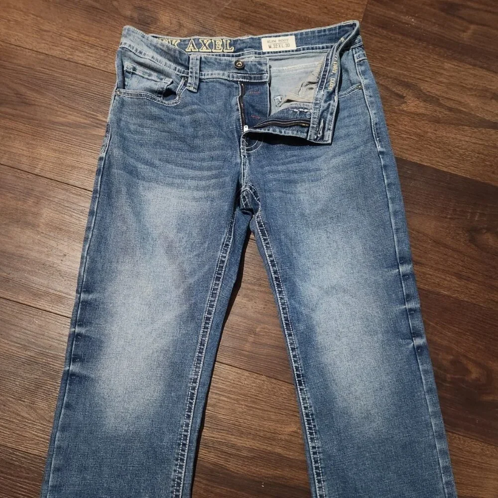 TK AXEL Jeans, Men's Size 32x30 Blue, Denim, medium‎ Wash, Slim Boot